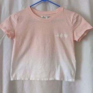hollister california crop top pink ombré SIZE M